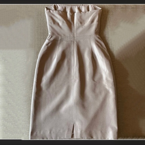Lynn Lugo Champagne-Colored Strapless Dress - Picture 6 of 9